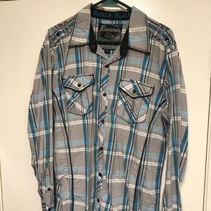 Buckle Black slim fit button down